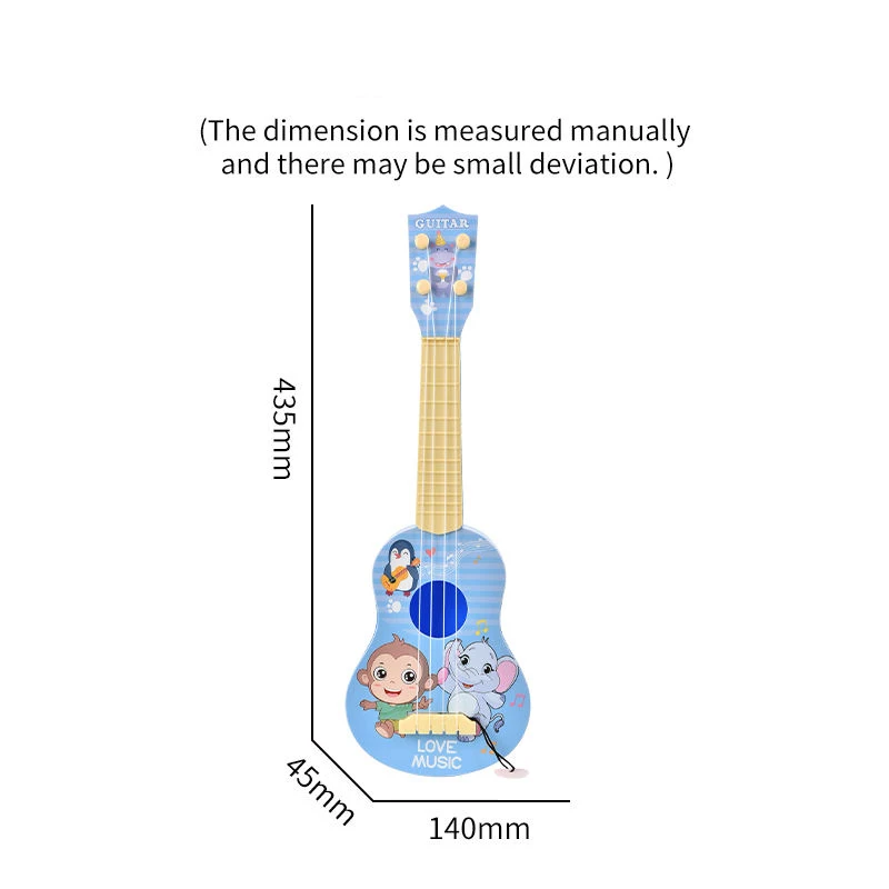IN STOCK Kids music toys Animal Dinosaur Four-string ukulele guitar toy Musical instrument toys for Children Gifts