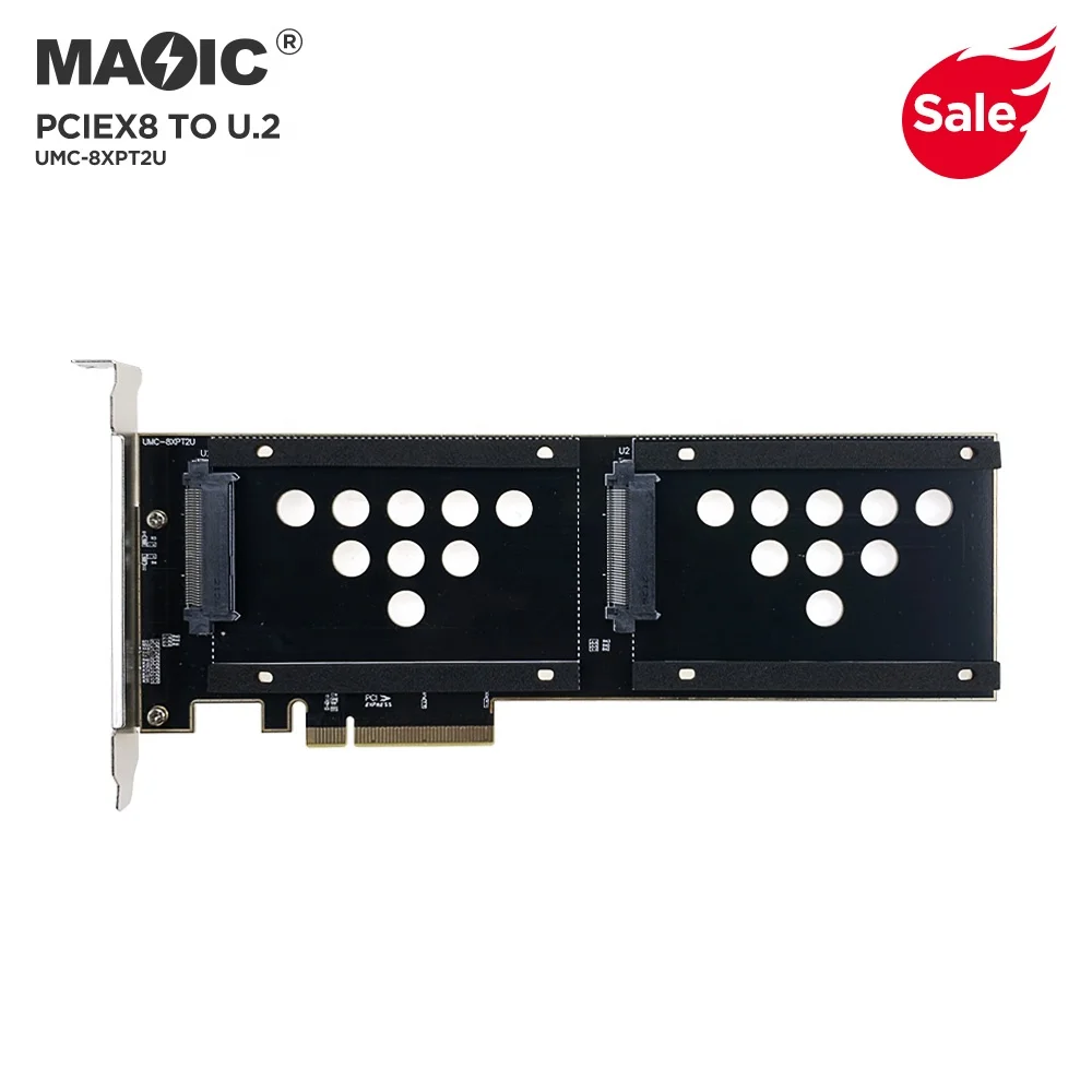 Двойной интерфейс U2 U.2 для Pcie x8 3,0 адаптер платы 32 Гбит/с высокой скорости SSD Pci-e Pci Express адаптер карты расширения