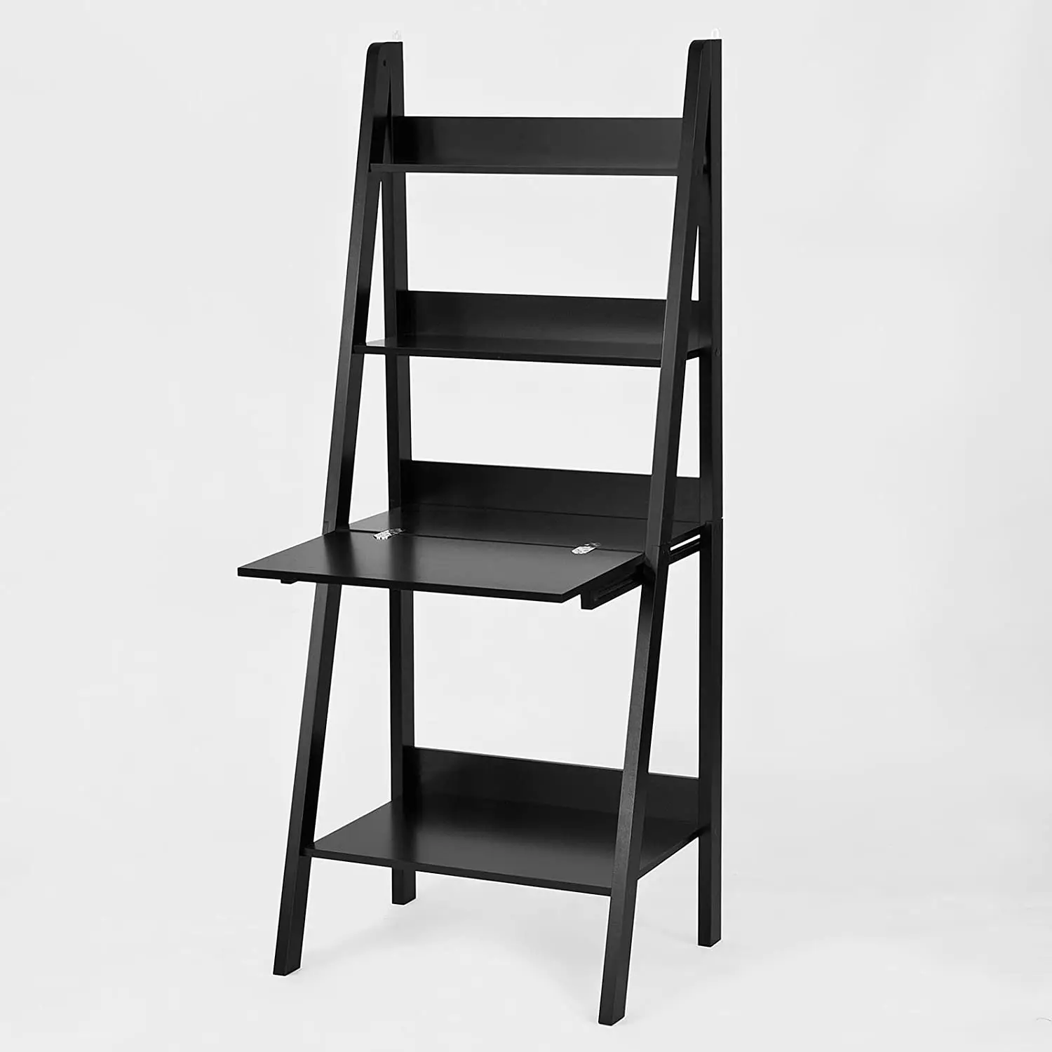 4-tier standing modern ladder bookcase simple design wood book shelf