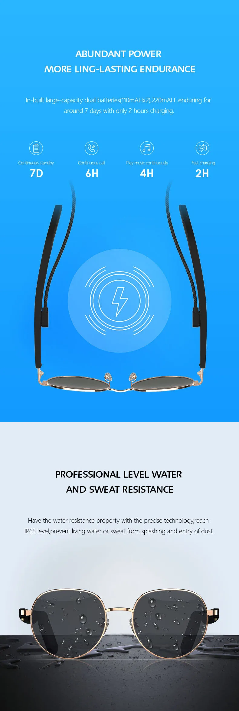 Hot sale factory direct price Smart 2022 Wireless Earphone Shades Audio Blue Tooth Uv 400 Music Polarized Sunglasses