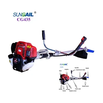 hand-pushing 2 in 1  gasoline grass trimmer machine