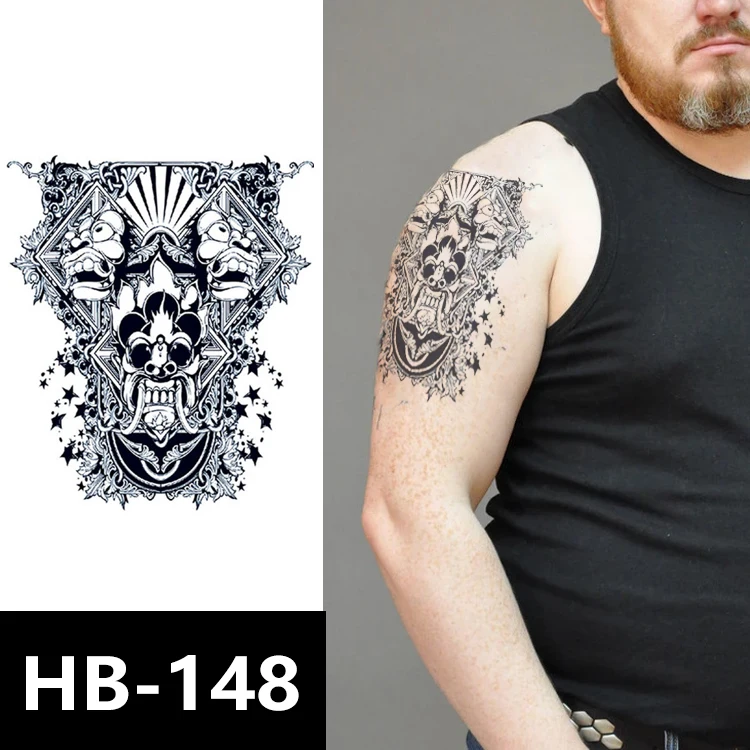 HB series hot sale fashionable sexy men women girl body art colorful waterproof temporary tattoo stickers