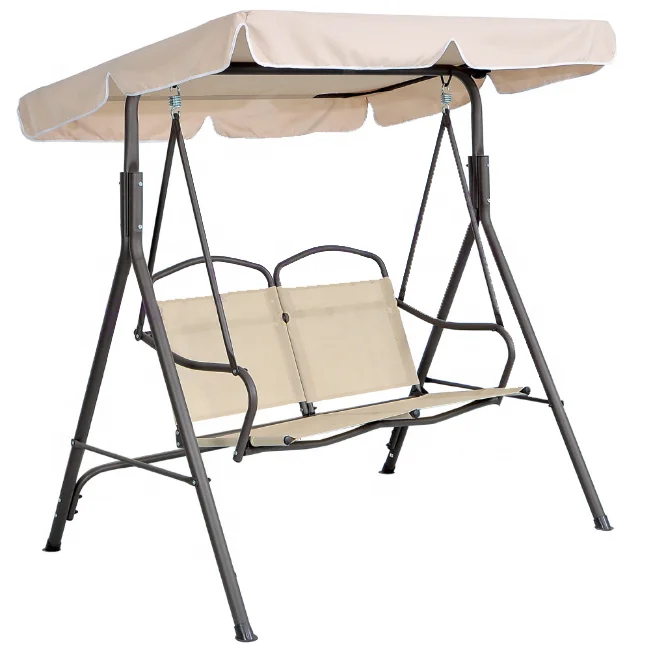 Уличные садовые железные двойные качели для патио