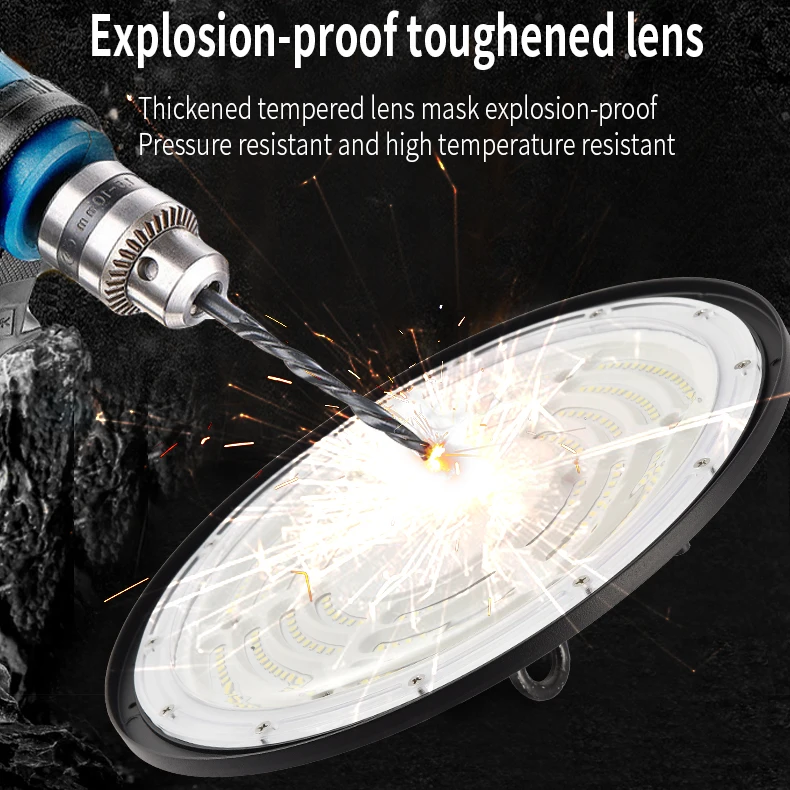 200W 300W 500W 6500K  High Brightness Industrial Lighting Workshop Warehouse Garage LED Lamp AC110-260V LED High Bay Light