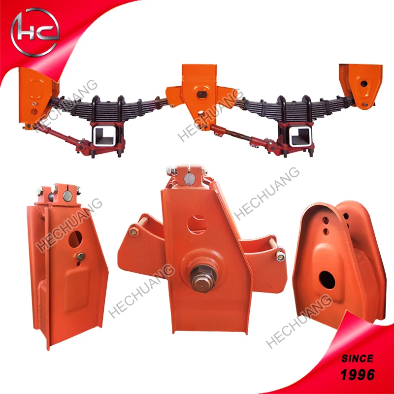 Top 1.Trailer chassis brake system suspension with leaf spring