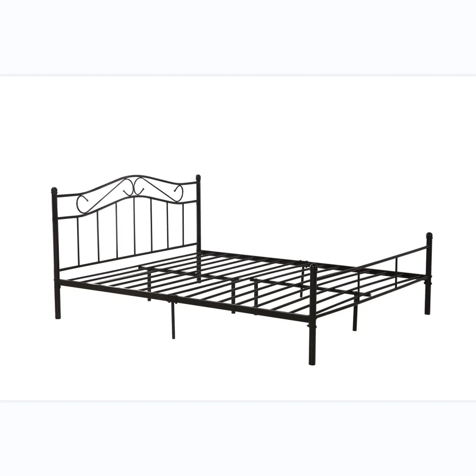 High Quality Steel Bed Iron King Size Bed Wrought Metal Frame