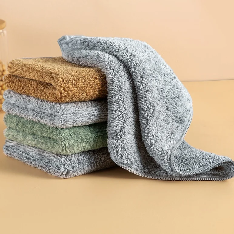 bamboo charcoal towel reusable high quality super absorbent kitchen cloth bamboo cleaning cloth