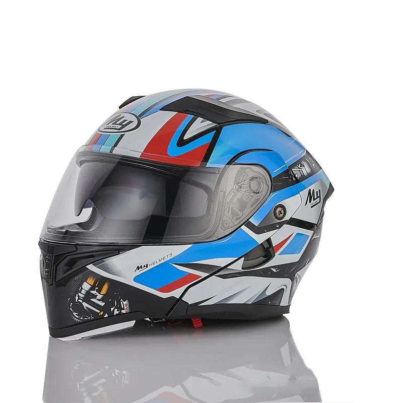 Smart Motorcycle Helmet for Wholesale Black White XXL Chinese OEM Shell Packing Face   Color Double Support Safety ABS