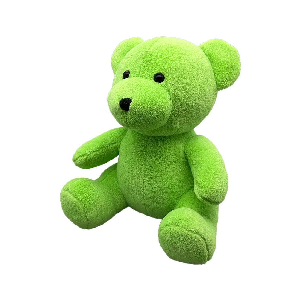 Custom Design Unique Light Green 25cm Bears Stuffed Animal Soft Doll Bear Plush Toy
