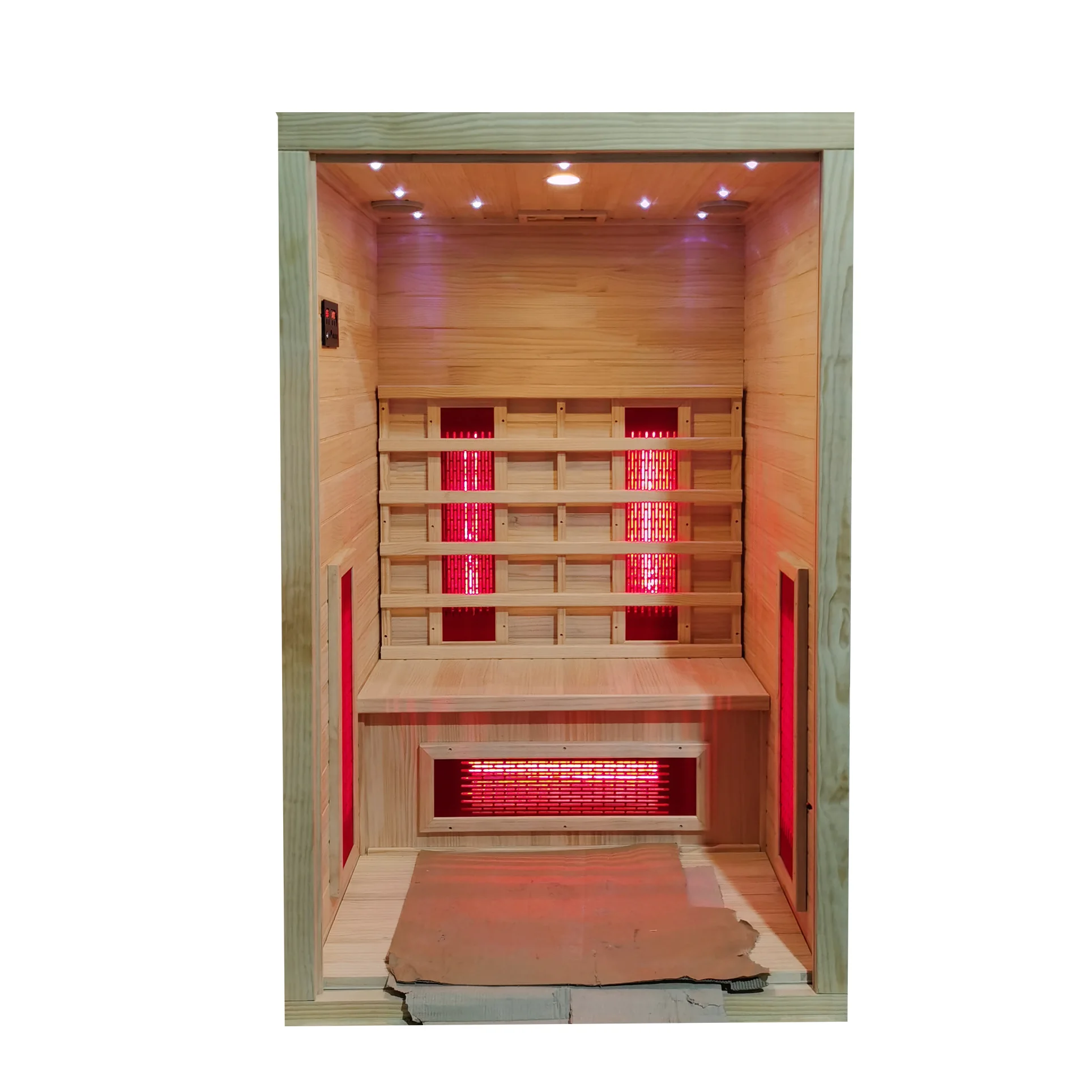 3 Person Sauna Infrared Heater Pine Wood Sauna Room