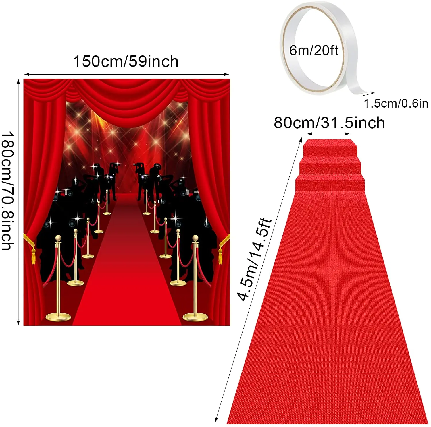 Red Carpet Party Decorations Photo Backdrops party Red Carpet Backgrounds Party Accessory and Runner event carpet