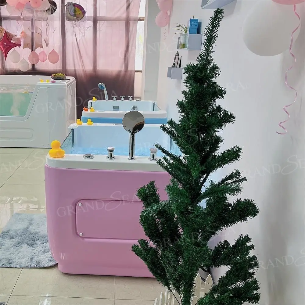 Freestanding Multifunctional Baby Bubble Ozone Massage Bathtub Hydrotherapy Massage Bathtub