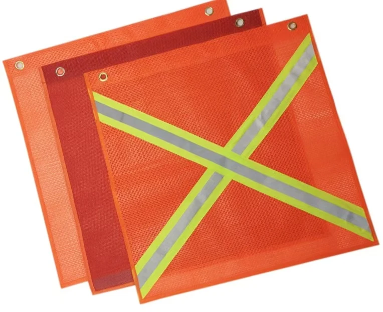Nice Price 2024 First Class  Mesh PVC Vinyl Custom Vivid Color Waming Safety Flag at Mine Site For Truck Offroad Display