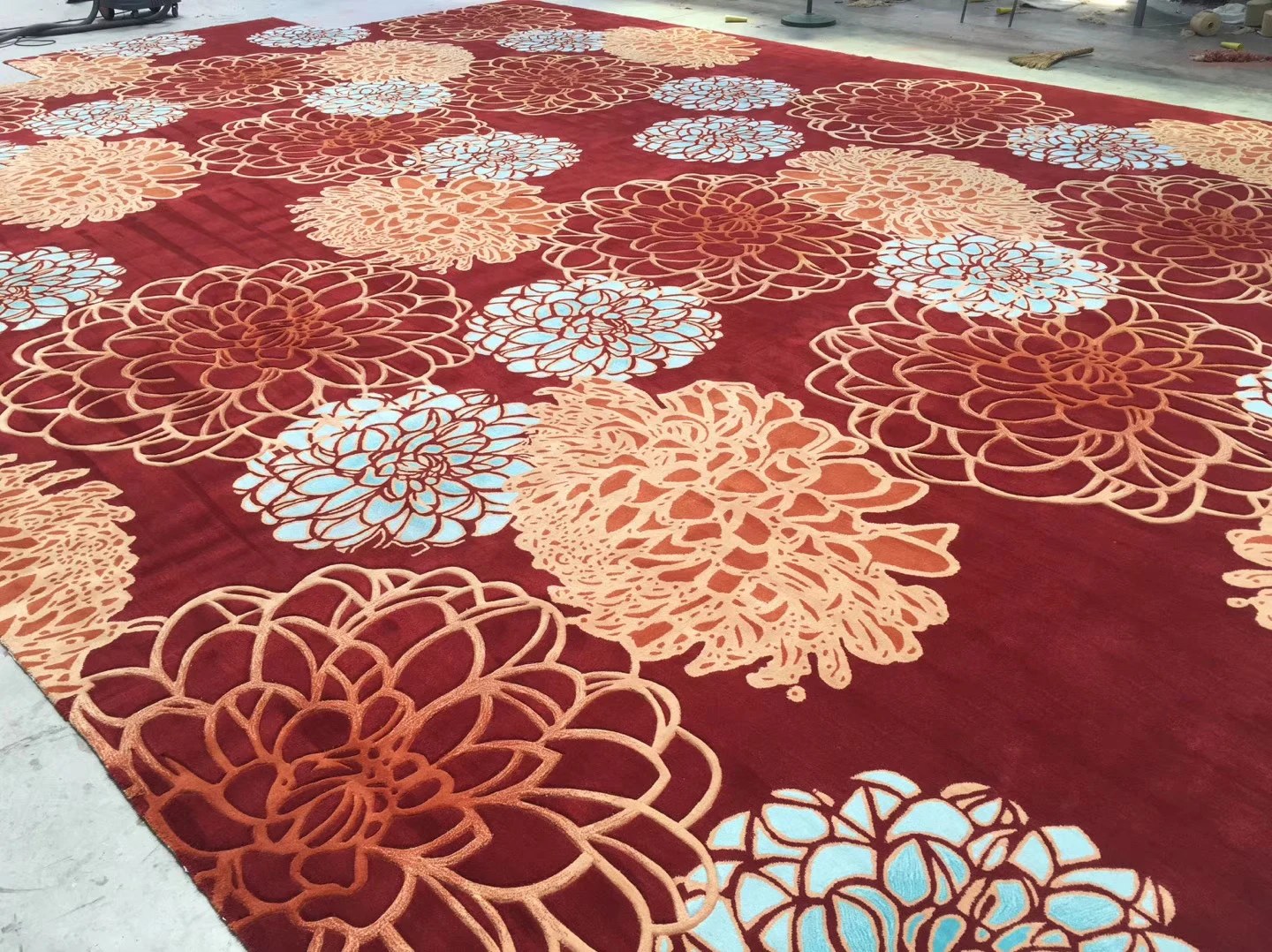 Индивидуальный дизайн ручная работа Бамбуковая шелковая и шерстяная бальная комната ковер для зала с функцией «стена-стена»