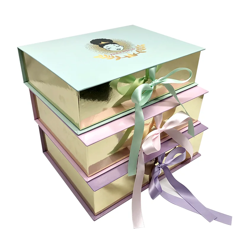 Custom Logo Cardboard Magnetic Box Packaging hair extension wig box for Clothing Jewelry Skincare Makeup box with satin lining