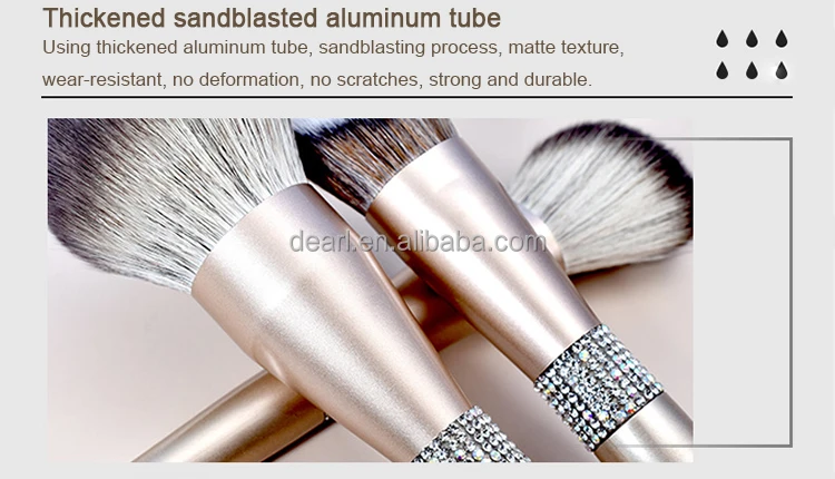 bling makeup brush set