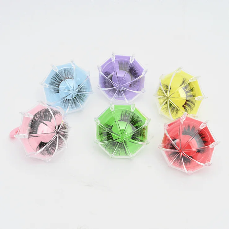 
New trend wholesale 3d mink eyelash packaging custom umbrella boxes 