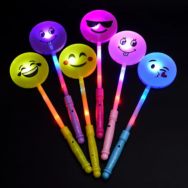 
Smile Face Stick Light Up Flashing Emotional Wands Glowing Stick 