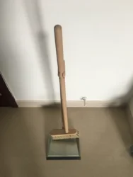 Design Wood Long Handle Broom with Metal Dustpan