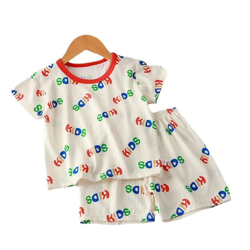 1-8 Yrs Little Bitty Toddler Boys Designer Clothes Kids Summer Dress 2024 T-Shirt Shorts Girls Toddler 2 Piece Clothing Set