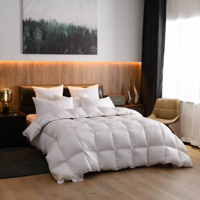 
Four Seasons 100% Cotton 400 Thread Count Down Proof Goose Down Duvet 