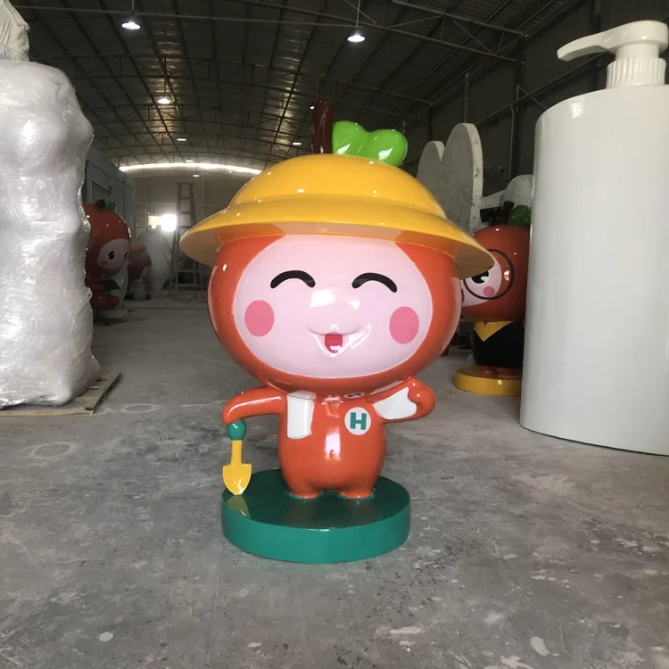 Outdoor landscape sculpture cartoon characters Animal models of garden decorations Resin fibre crafts Statue of farming