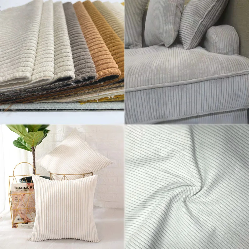 Factory Hot Sale Single Product 100 Polyester Corduroy Upholstery Fabric Elastic Elastane Corduroy Fabric for Sofa Furniture