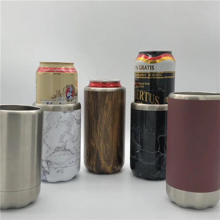 Экологически чистый, изготовленный на заказ, из нержавеющей стали, тонкий холодильник, вакуумный держатель для напитков