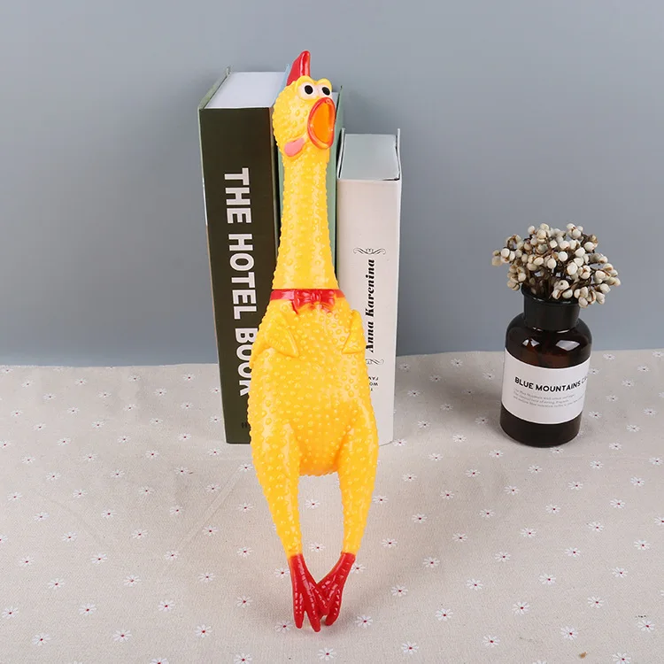 Squeaky chicken screaming chicken dog toy with sound pet chew toy