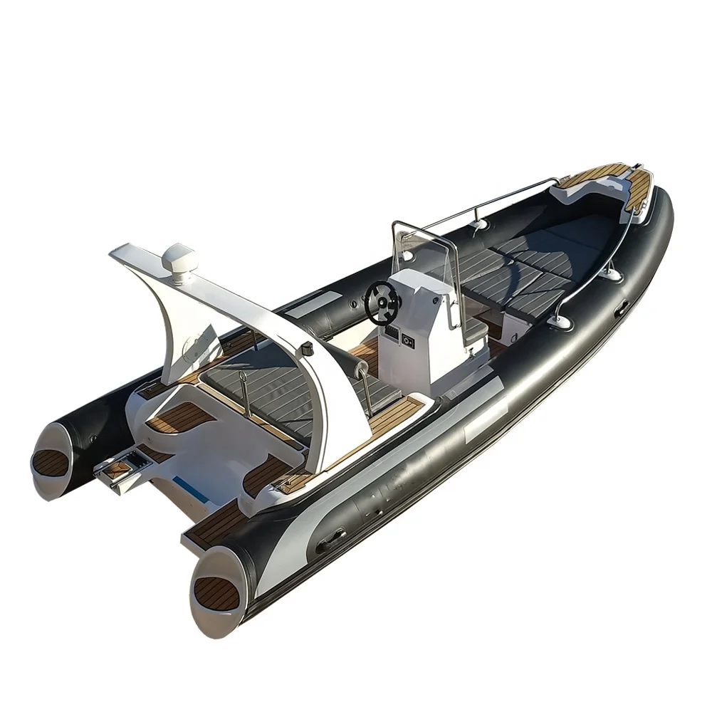 Роскошная надувная лодка rib600 с полужестким корпусом из стекловолокна 6 м для семейного использования