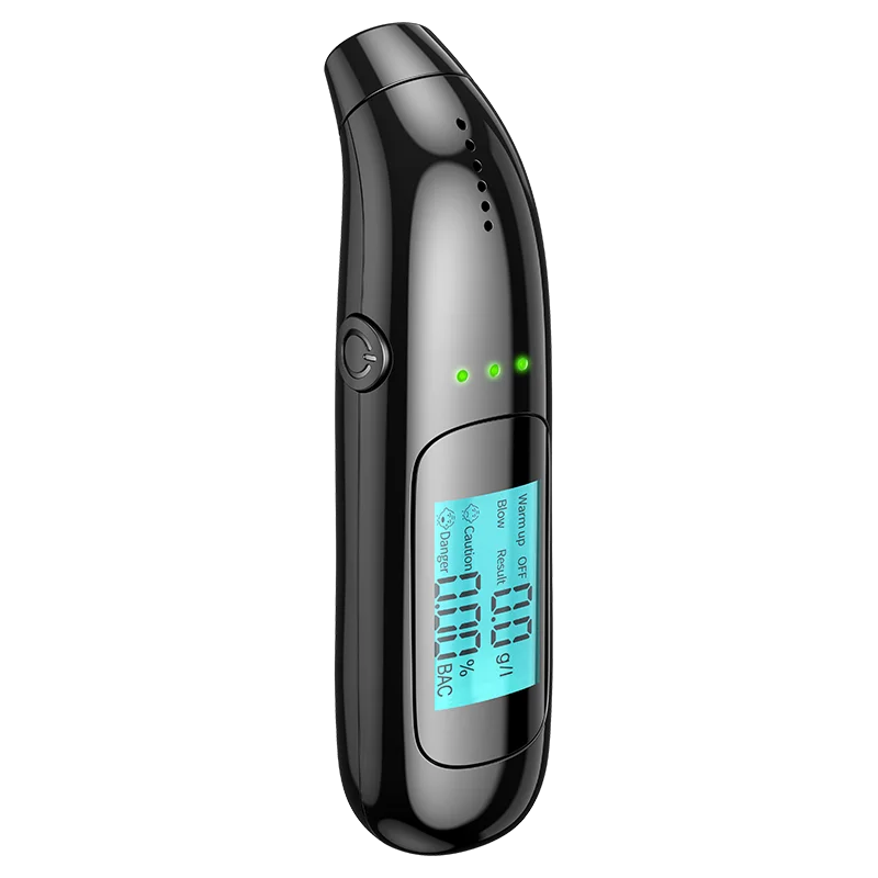 Accurate LCD digital display breath alcohol tester portable black white digital breathalyzer