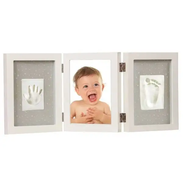 Baby Hand and Foot Print Mold Maker Baby Photo Frame With Cover Fingerprint Mud Set Baby Growth Memorial Gift