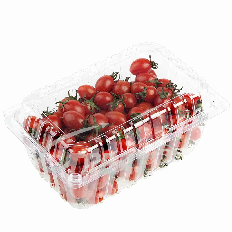 Clamshell plastic fruit punnet Disposable Plastic Container Fresh Fruit Clamshell pet fruit berry box strawberry punnet