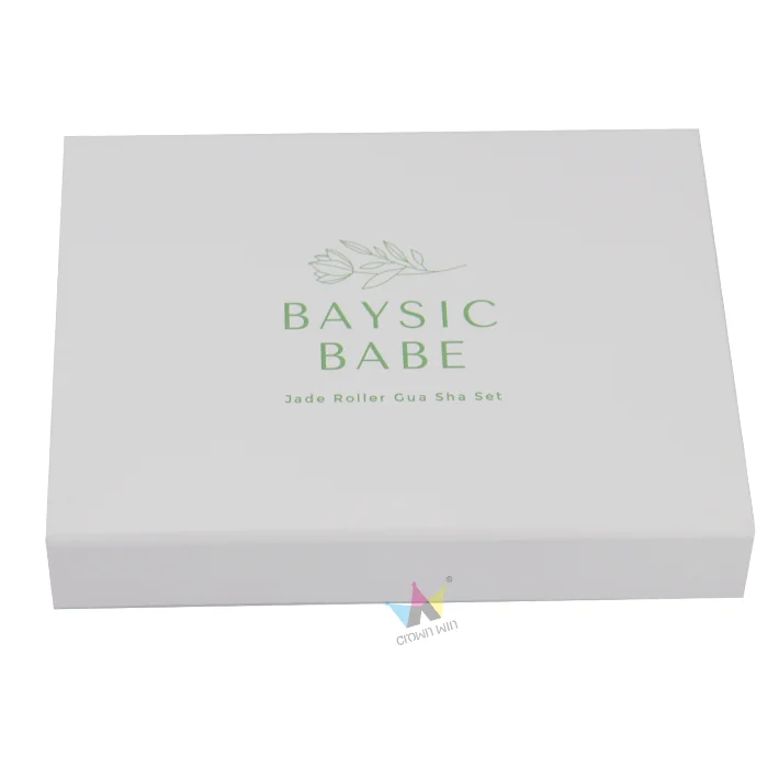 2021 Hot Selling White Magnetic Gift Box Rigid Magnetic Closure Gift Box For Jade Roller Luxury Magnetic Boxes Packaging