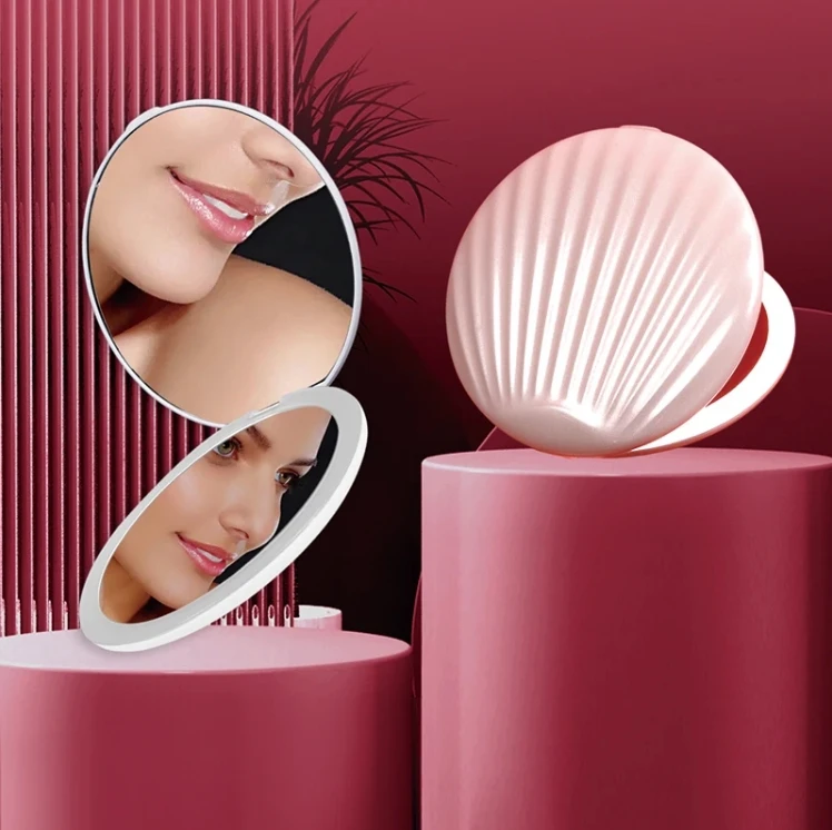 Docarelife Portable Folding Cosmetic Make Up cheap price in stock Led Lights Small Custom Logo mini Makeup Mirror