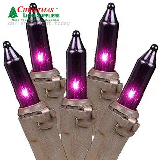 Premium 100 Light Christmas Mini String Light Brown Wire  Novelty Mini Lights Set  Indoor Outdoor  Incandescent bulbs