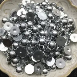 Hot Selling 14400 PCS Loose Flatback Pearls Half Round Mixed Sizes ABS Pearl Beads for Shoes Decorations