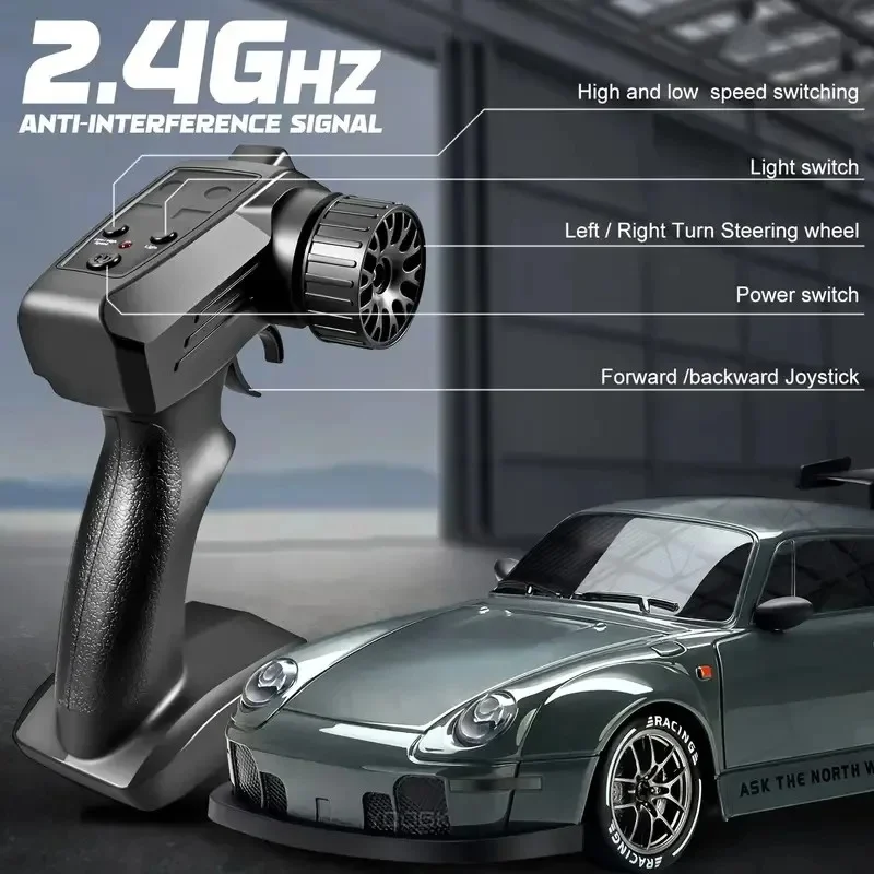 1:24 4WD Prosches 911 модель автомобиля с дистанционным управлением drift car2.4GHz гоночные супер спортивные автомобили гироскопом светодиодные световые игрушки