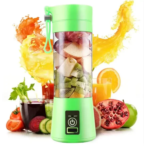 Portable Use Convenient Carry 4 Blades Electric Mini Blender USB Rechargeable 500ml Juice Cup