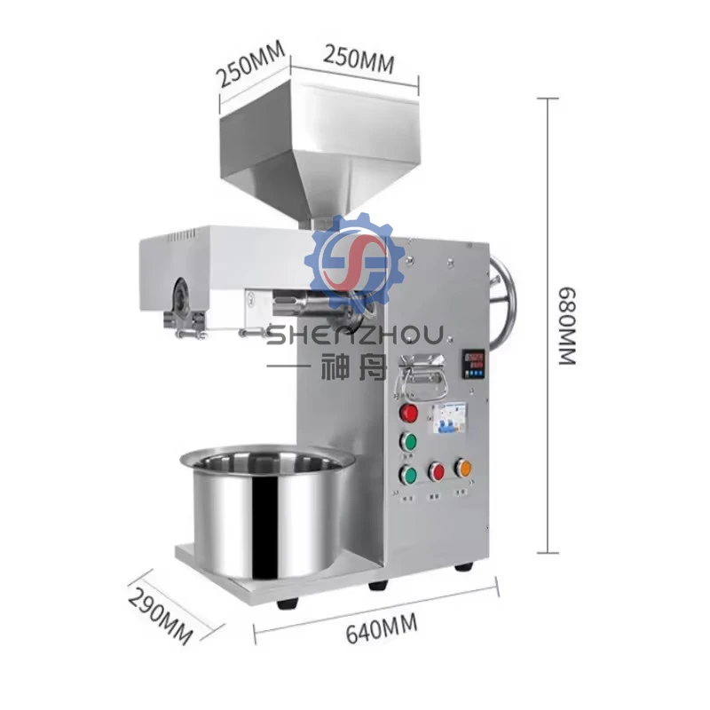 Edible oil cold press machine can press various oils with large capacity 30KG/H