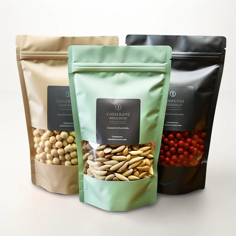 Custom Printed Aluminum Foil Bag Ziplock Mylar Pouch Packaging Food Grade Smellproof Ziplock Bags With Clear Window