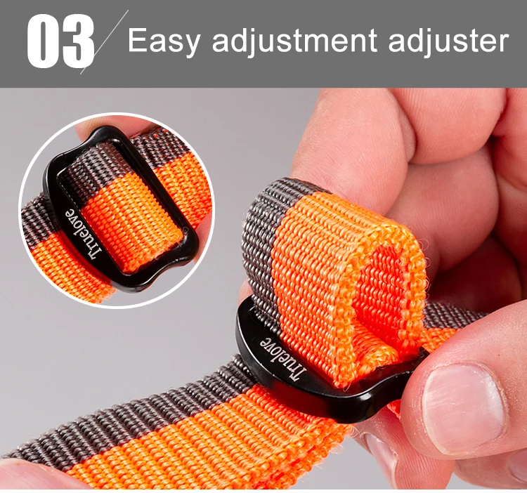 Truelove wholesale soft nylon dog rope leash adjustable hands free walking bungee leash for pet dog