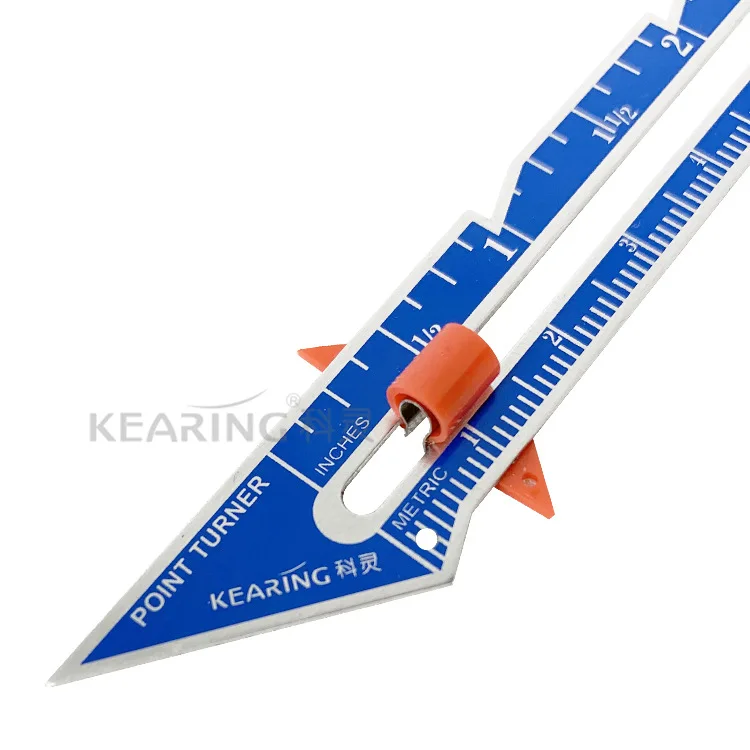 Metal Thickness Measuring Ruler Hand Quilting Sewing Gauge Sewing Triangle Ruler Clothing Design Cutting Ruler