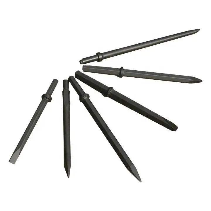 Customized Quarrying Machine Parts Crushing Machine Pneumatic Pick Slotted Tools Galvanizing Plus Point Chisel