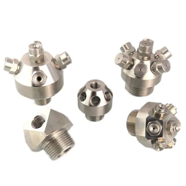 Stainless Steel Spin Washing Tank Nozzle 360 Degree Multi Head Full Cone Water Spray Bottle Cleaning Nozzle