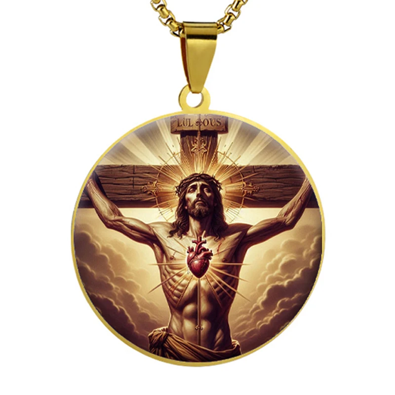 Custom Fashion Religious Jewelry Necklace Stainless Steel Pendant with Chain
