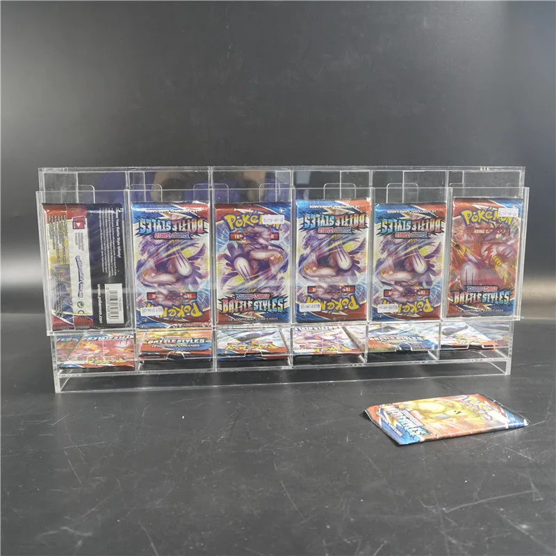 6 Slot Acrylic Card Booster Pack Dispenser PKMN Pack Dispenser TCG Booster Pack Dispenser Acrylic