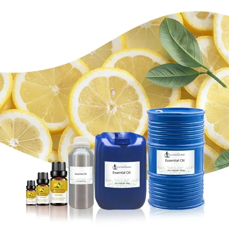 Wholesale Pure Lemon Essential Oil Bulk 200L Drum Natural Italy Origin Peel Cold Pressed Aroma Lemon Oil 25KG Lemon Bath Soap