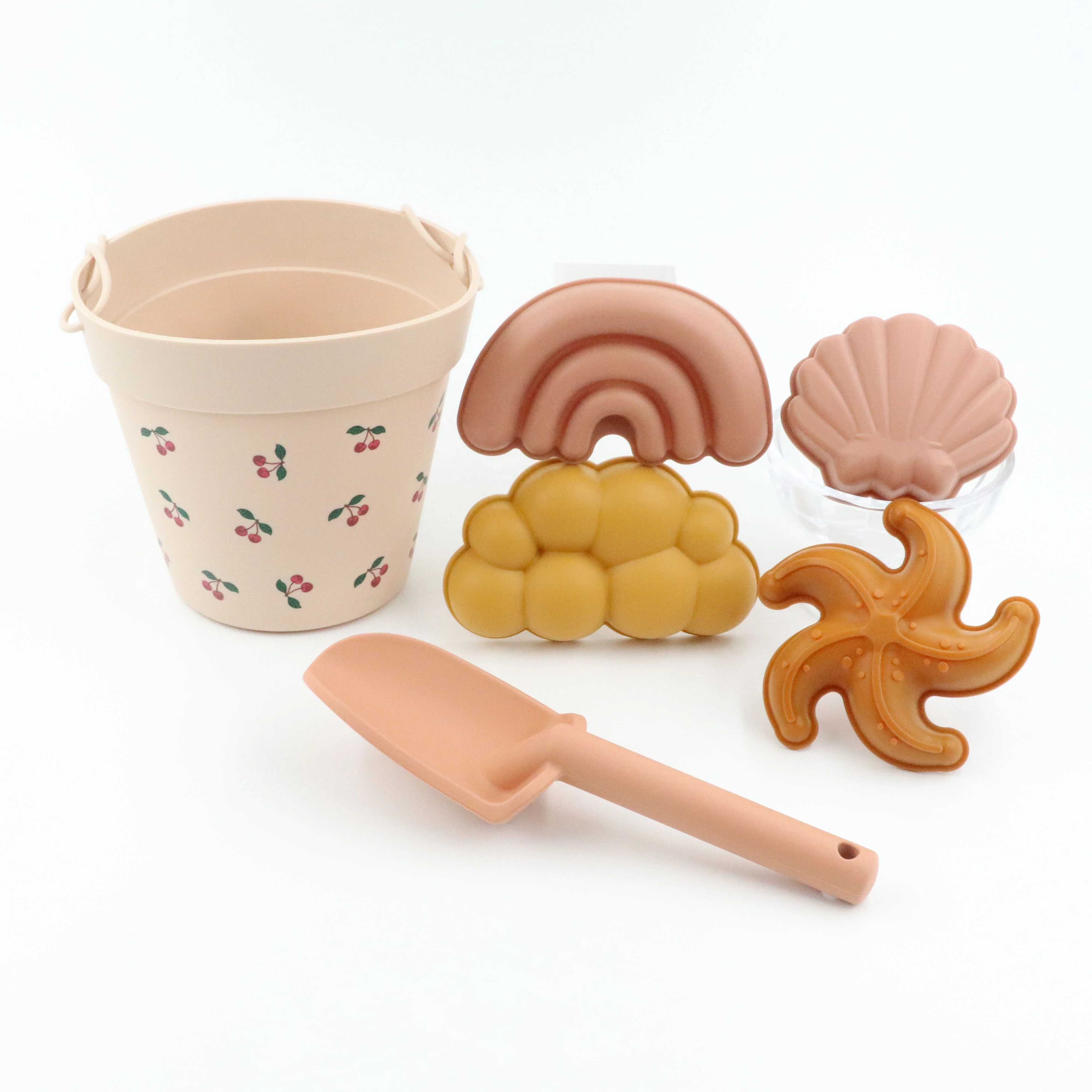 Portable Outdoor Indoor Toys Safe Soft Silicone Bucket Spade Beach Set Creatures Sand Toys