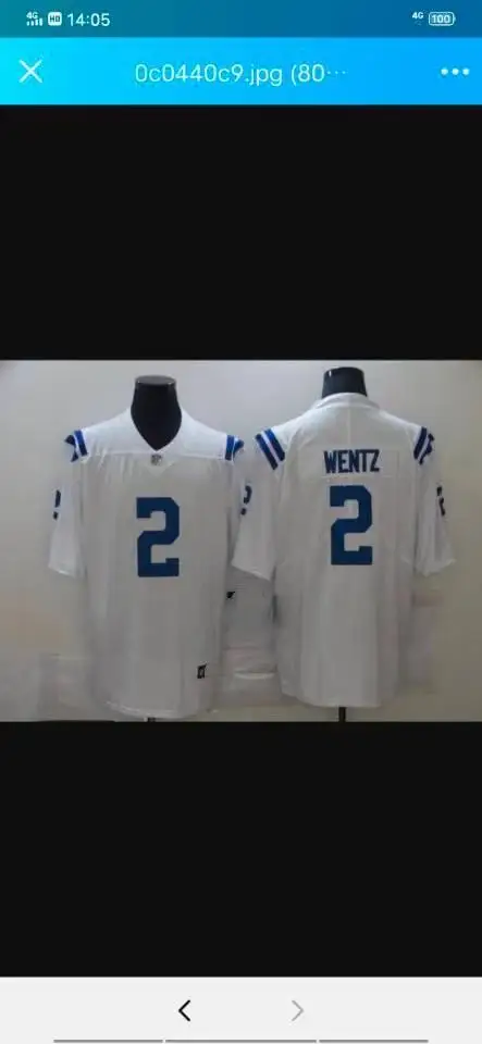 
Newest wholesale #2 Carson Wentz Indianapolis high quality sublimation football jersey 